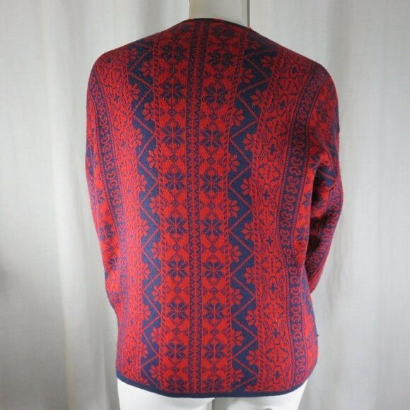 Vtg Obermeyer M Fair Isle Nordic Ski Sweater - Picture 7 of 8